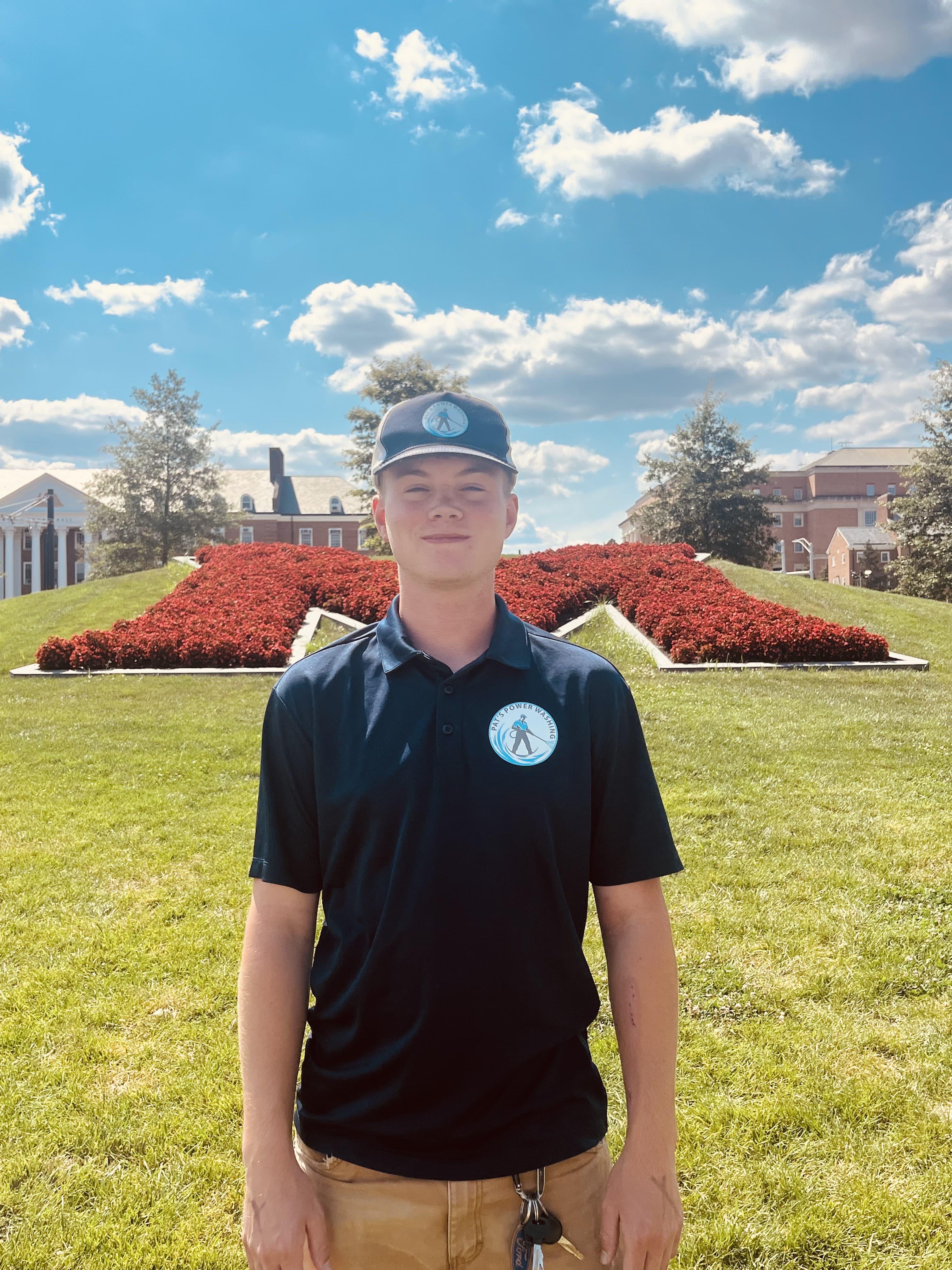 Power washing back steps before and after
