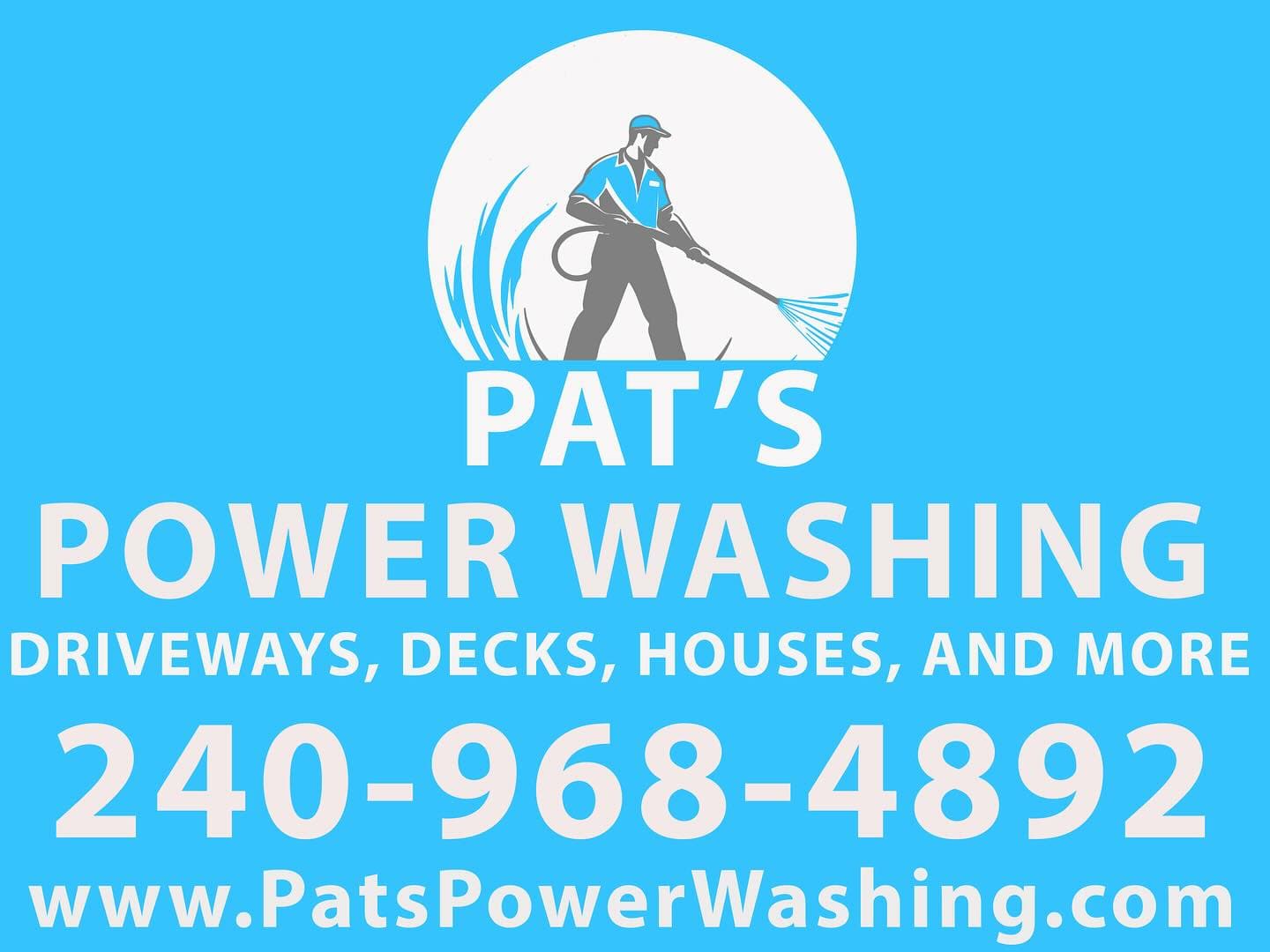 Pat power washing a client's property